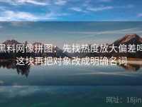 黑料网像拼图：先找热度放大偏差吗这块再把对象改成明确名词