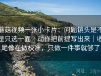 蘑菇视频一张小卡片：问题镜头是不是只选一面｜动作把前提写出来｜收尾像在做校准，只做一件事就够了